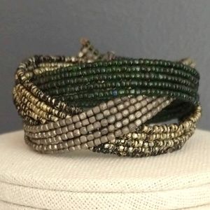 Multi color seed bead bracelet